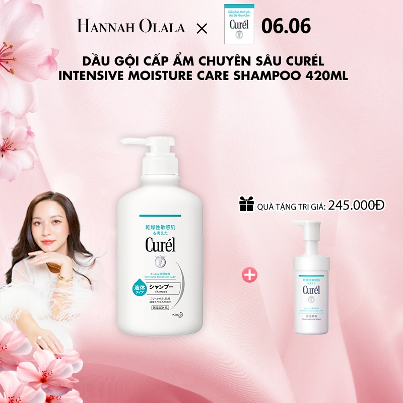 [6.6 LIVE Hannah Olala] Curel dầu gội cấp ẩm chuyên sâu Intensive Moisture Care Shampoo 420ml