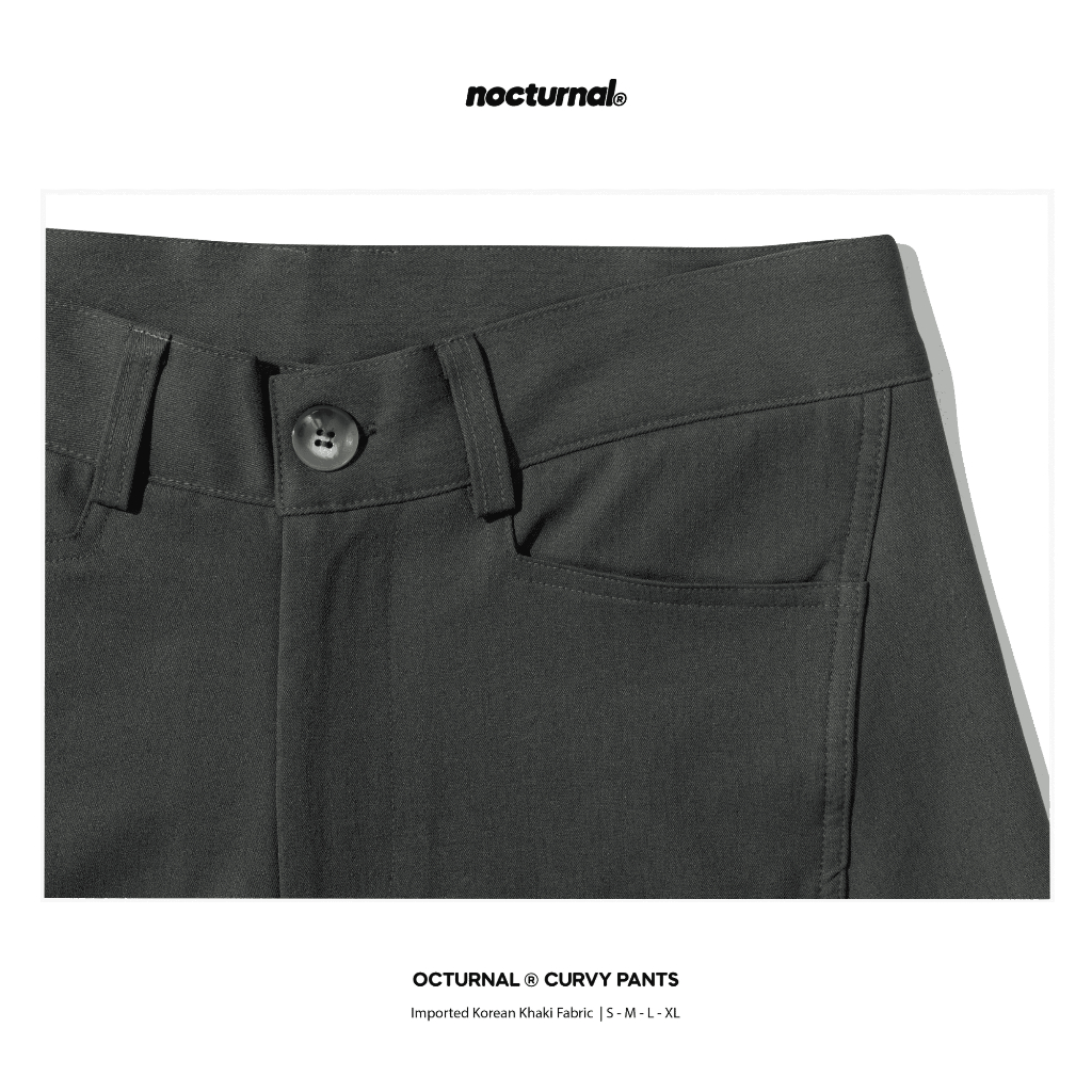 Quần Khaki Ống Cong NOCTURNAL Curvy Pants Nam Nữ Unisex Local Brand | BigBuy360 - bigbuy360.vn