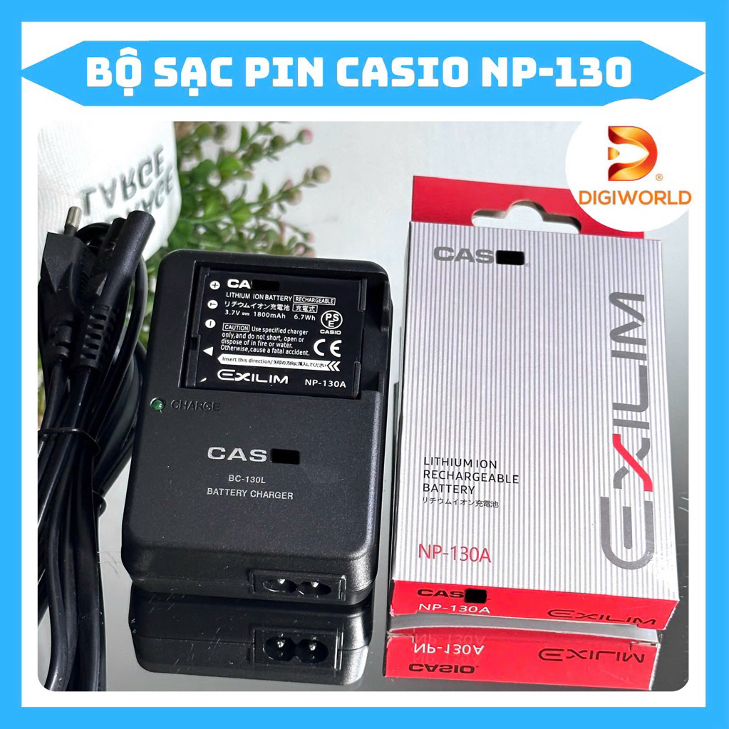 Bộ Sạc Pin Casio NP-130 ( Combo Hãng )dùng cho EX-ZR100, EX-ZR300, EX-ZR400, EX-ZR700, EX-ZR800