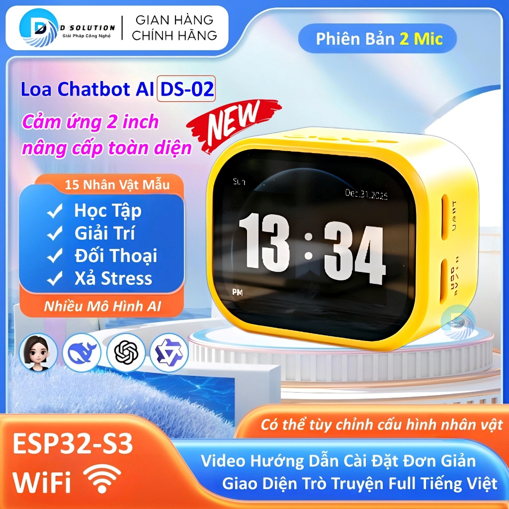 Loa Chatbot AI Đối Thoại Trí Tuệ Nhân Tạo Học Tập Giải Trí (ESP32-S3) Loa Thông Minh Xiaozhi Ai