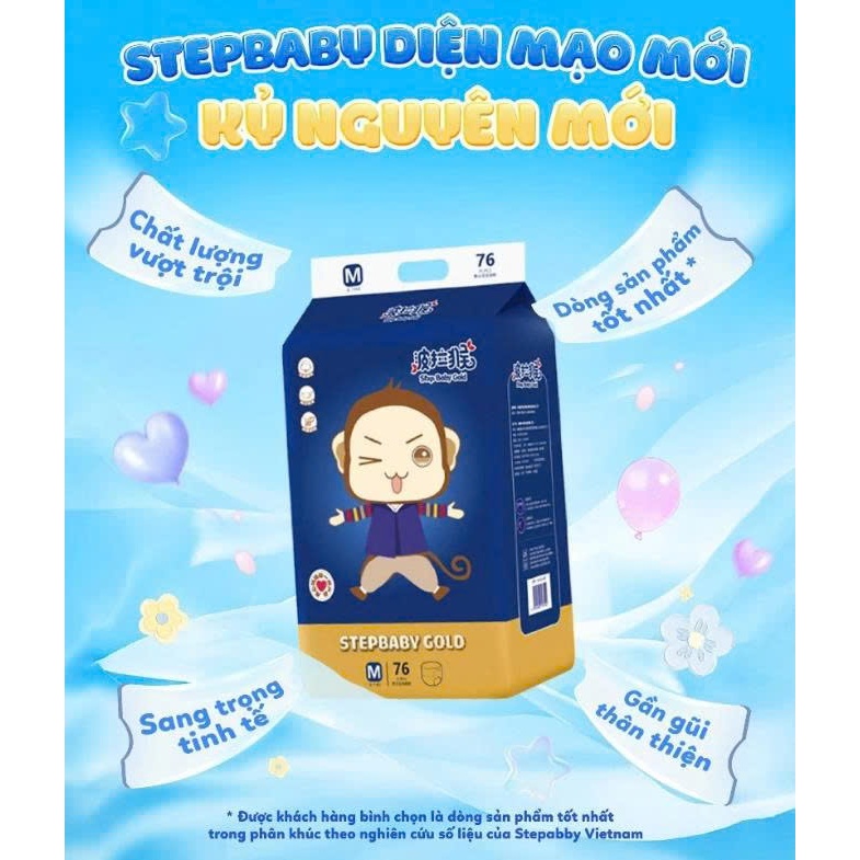 combo 1 thùng 4 bịch bỉm step baby