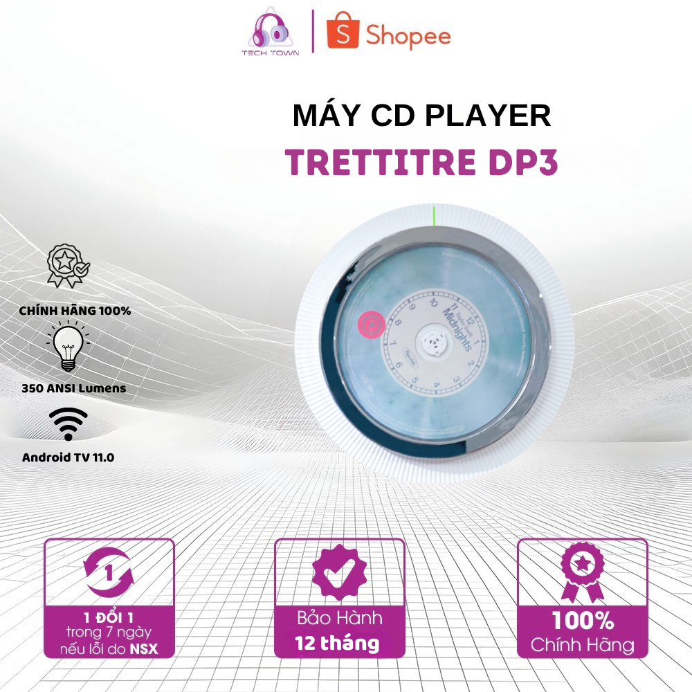 Máy CD Player Trettitre DP3 Phiên Bản 2026 - Bảo Hành Chính Hãng 12 Tháng | Tech Town