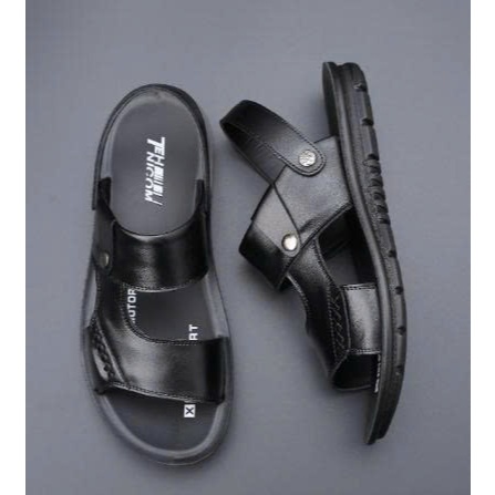 Giày Sandal Da Size Lớn Big SIze Dép Quai Hậu Màu Đen Nam Anto Giày Có Quai Hậu Ngoại Cỡ 44 45 46 47