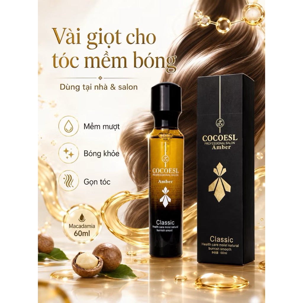 Tinh Dầu Dưỡng Tóc CoCoels AMBER 60ml