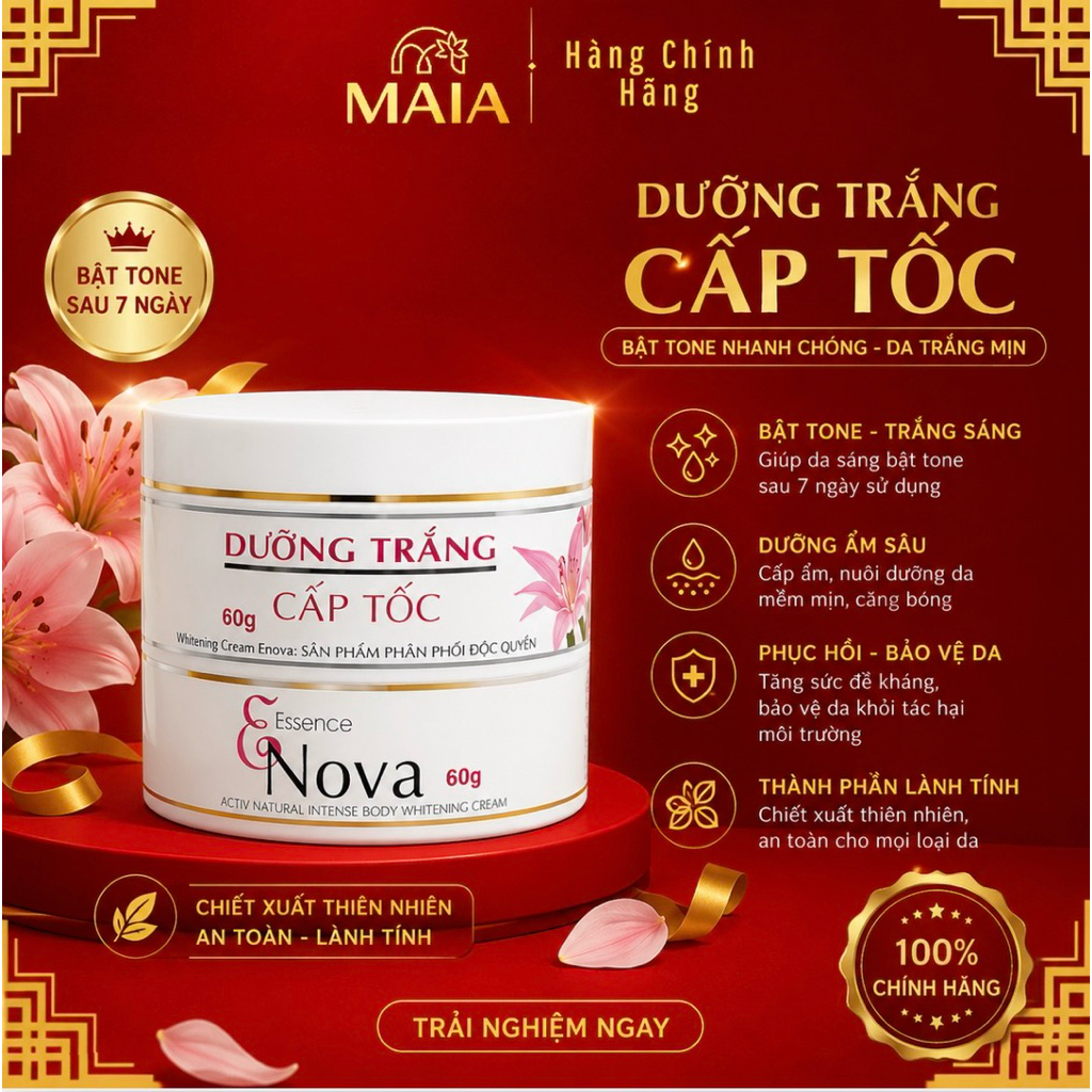 Kem Dưỡng Trắng Da Toàn Thân Cấp Tốc Essence & Nova Kem Dưỡng Thể Chuyên Dùng Để Nâng Tone Và Làm Sá