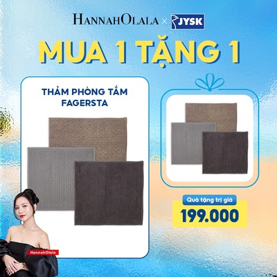 [Hannah Olala x JYSK] Thảm phòng tắm | JYSK Fagersta | polyester | R45xD50cm | xám