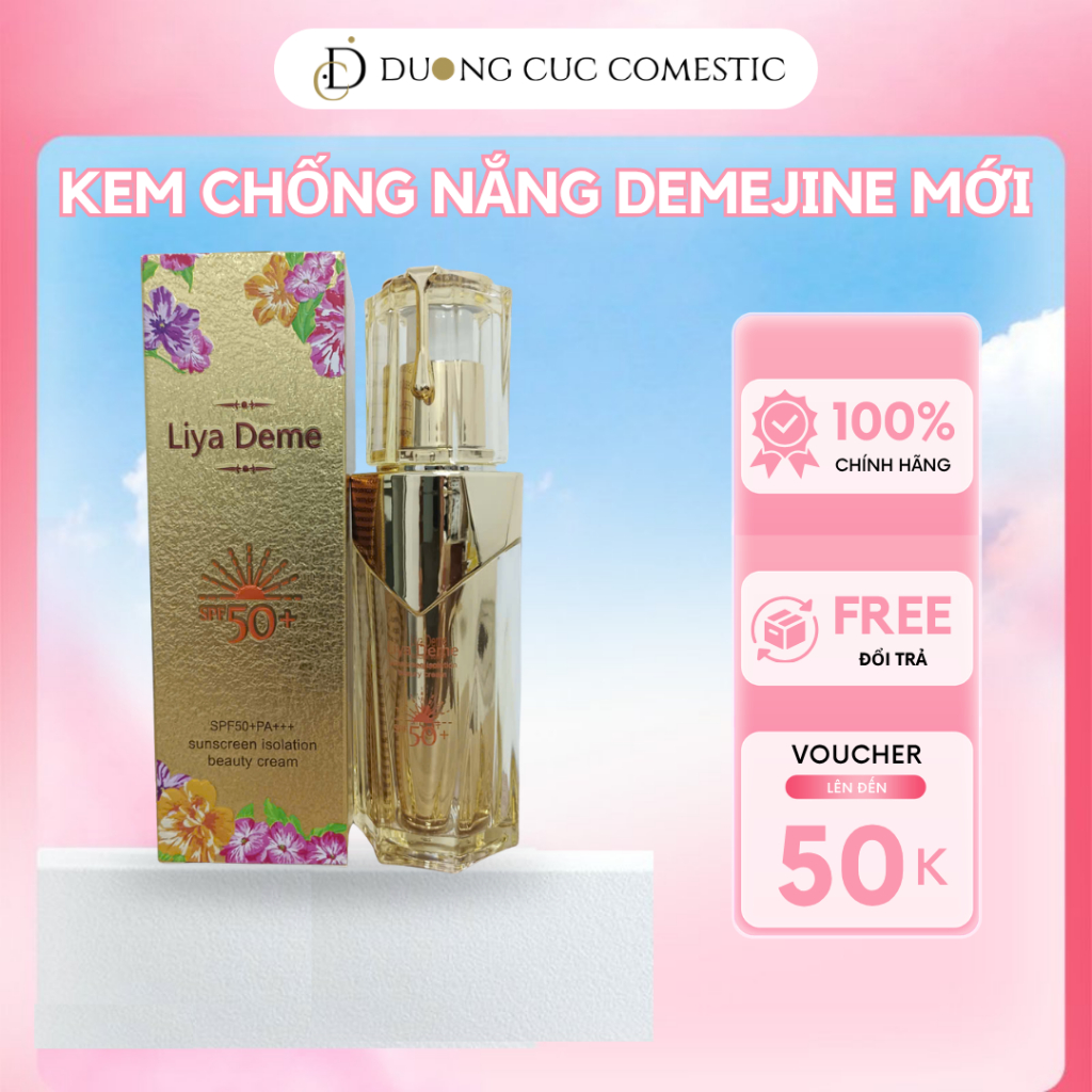 Kem chống nắng Demejine SPF 50++ nâng tone nhẹ trắng hồng tự nhiên DC37