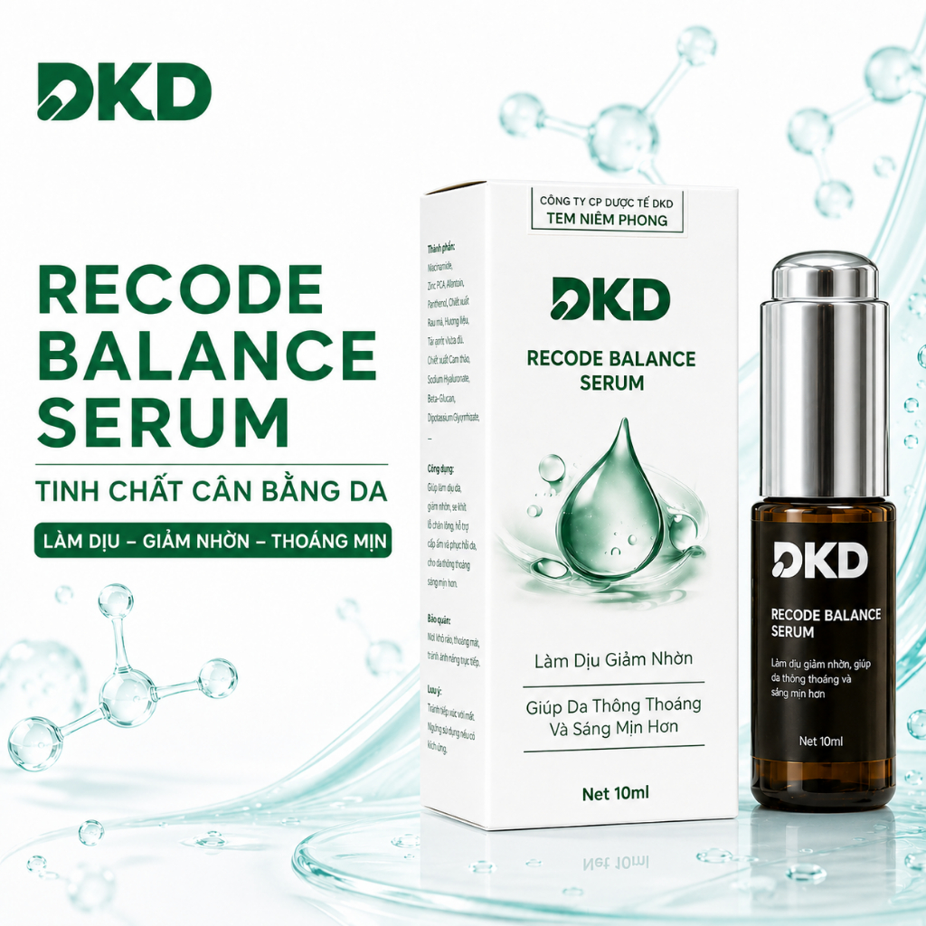Serum dưỡng da mụn DKD 10ml – Recode Balance giúp làm dịu da, hỗ trợ giảm dầu, thấm nhanh, phù hợp d