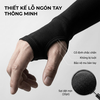 Ống Tay Lụa Băng Chống Nắng UPF50+ Dáng Dài Che Hình Xăm Thoáng Khí Thể Thao Ngoài Trời