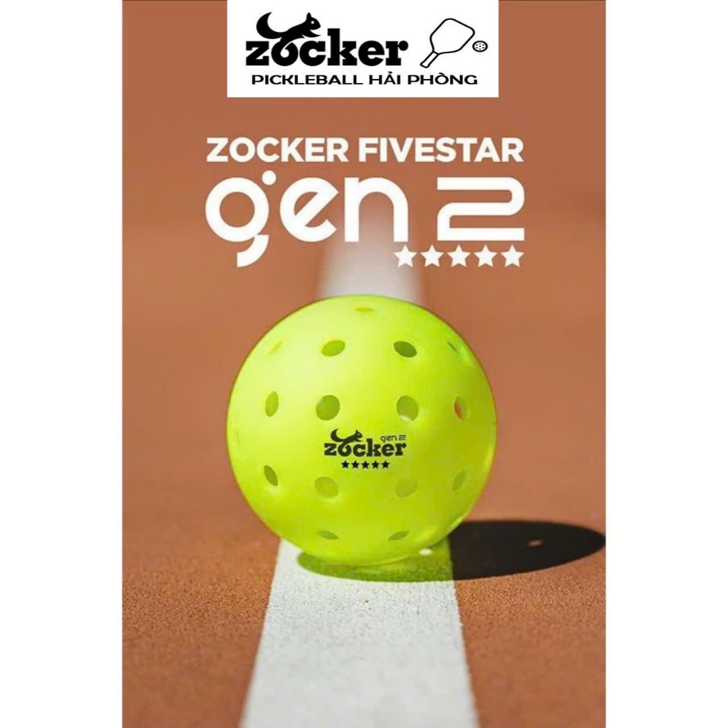 Bóng pickleball Zocker Five Star Gen 2 ZB02