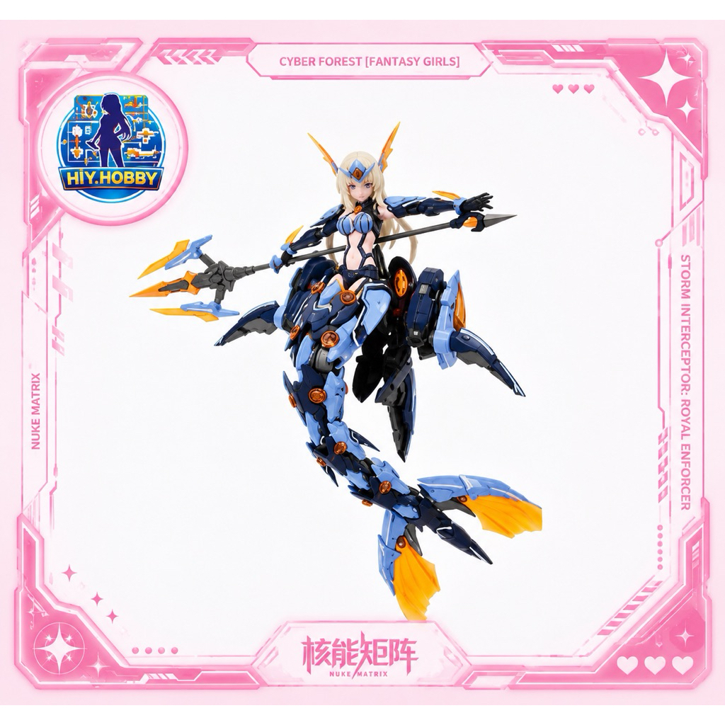 Mô hình lắp ráp Mecha Girl Nàng Tiên Cá thuộc dòng Cyber Forest của Nuke Matrix, phong cách Fantasy 