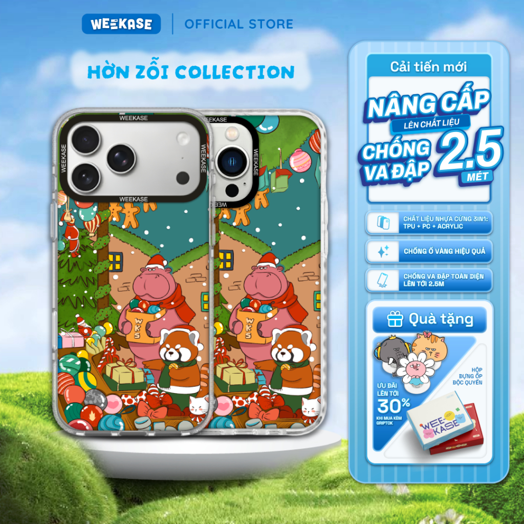 Ốp Lưng Cứng iPhone Chống Sốc Chống Va Đập WEEKASE In Hình Hờn Zỗi Noel - Hờn Zỗi Collection