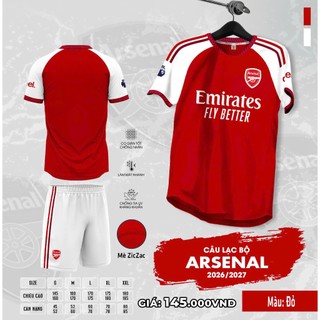 Bộ đồ đá banh CLB Arsenal đỏ