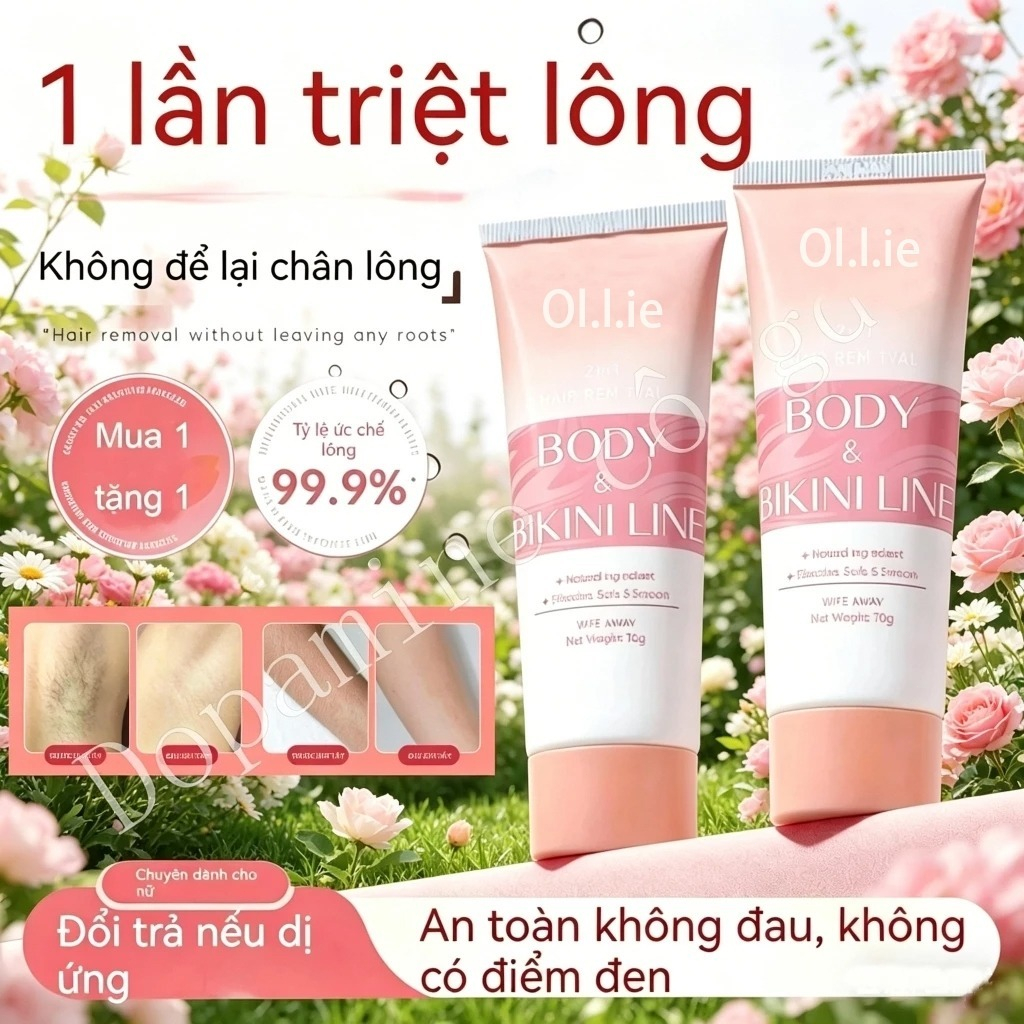 [Shopee cực rẻ] ollie Nhẹ nhàng không đau đớn Kem Tẩy Lông Tẩy lông tẩy lông chính hãng