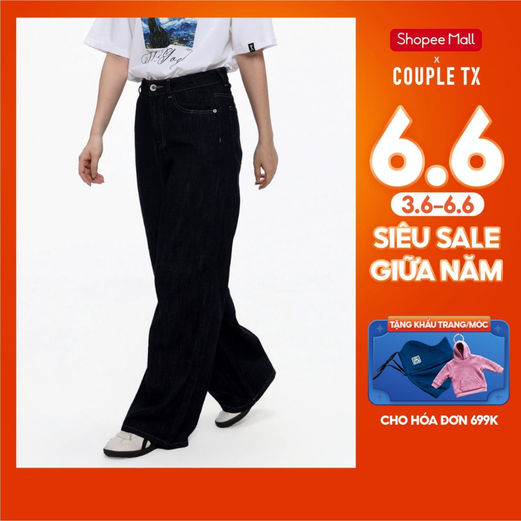 Quần Jean Ống Rộng Nữ Couple TX Relax Flared WJE 2030 - WJE 2031