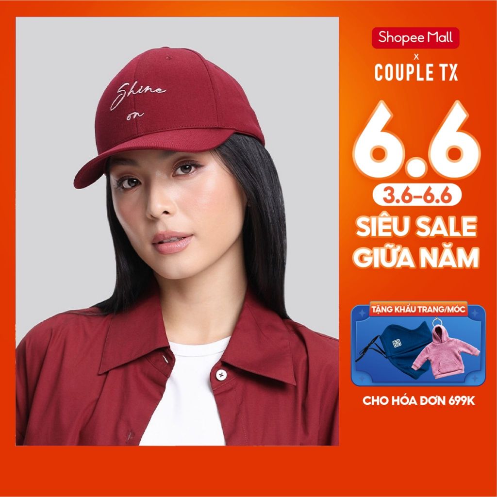 Nón Lưỡi Trai Cotton Nam Nữ Couple TX thêu nổi SHINE ON MHA 1064