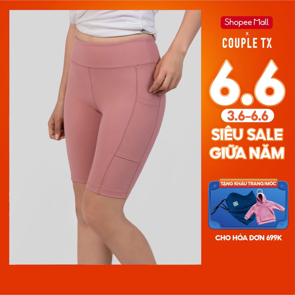 Quần short Nữ Couple TX Form Ôm Thun 2 Da WSR 2051
