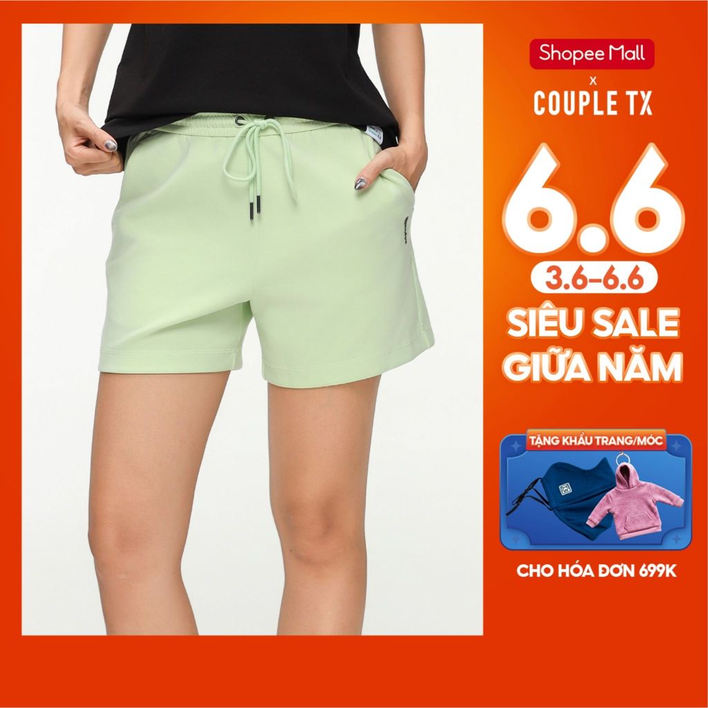 Quần Short Nữ Couple TX "CHẠM" Thun 2 Da Form A-Line WSR 2053