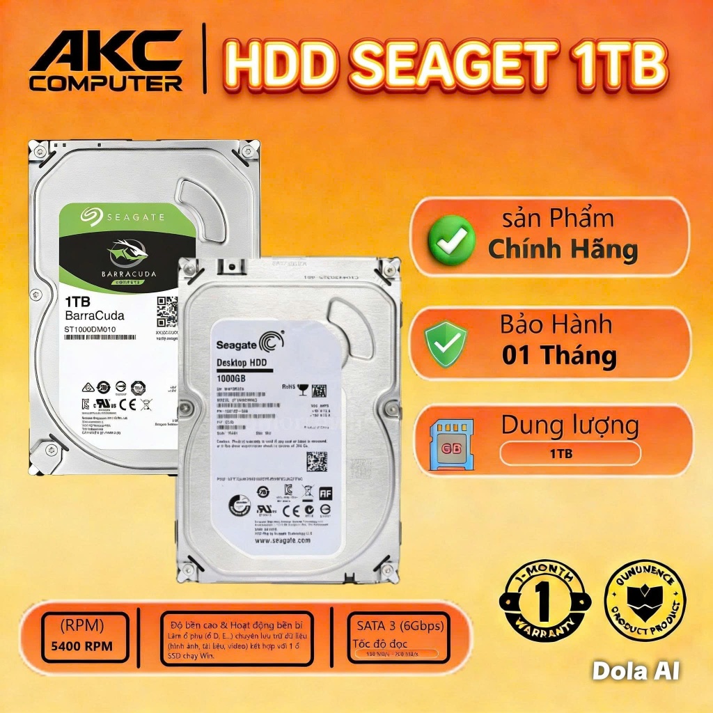 HDD 1TB PC SEAGET - HÃNG NGẪU NHIÊN