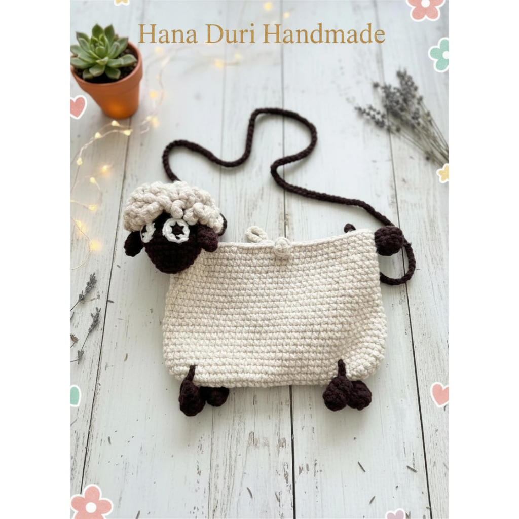 Túi cừu vô tri Len - Hana Duri - sản phẩm handmade