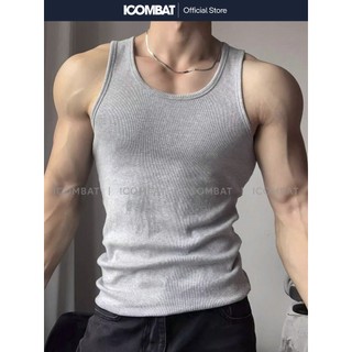 Áo ba lỗ thun gân, áo tanktop ICOMBAT ôm body chất cotton sợi tăm cao cấp hot trend cân mọi outfit