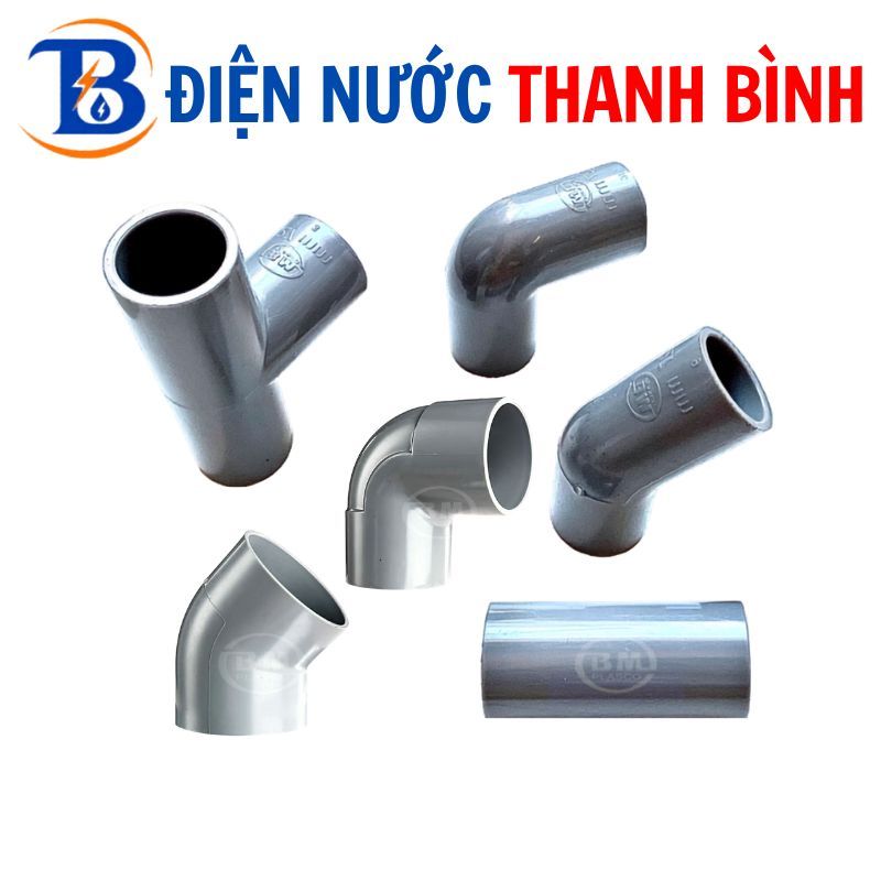 Co- Lơi- Nối- Tê- Chữ Y Size 34-42-49-60 U-Pvc NHỰA BÌNH MINH.
