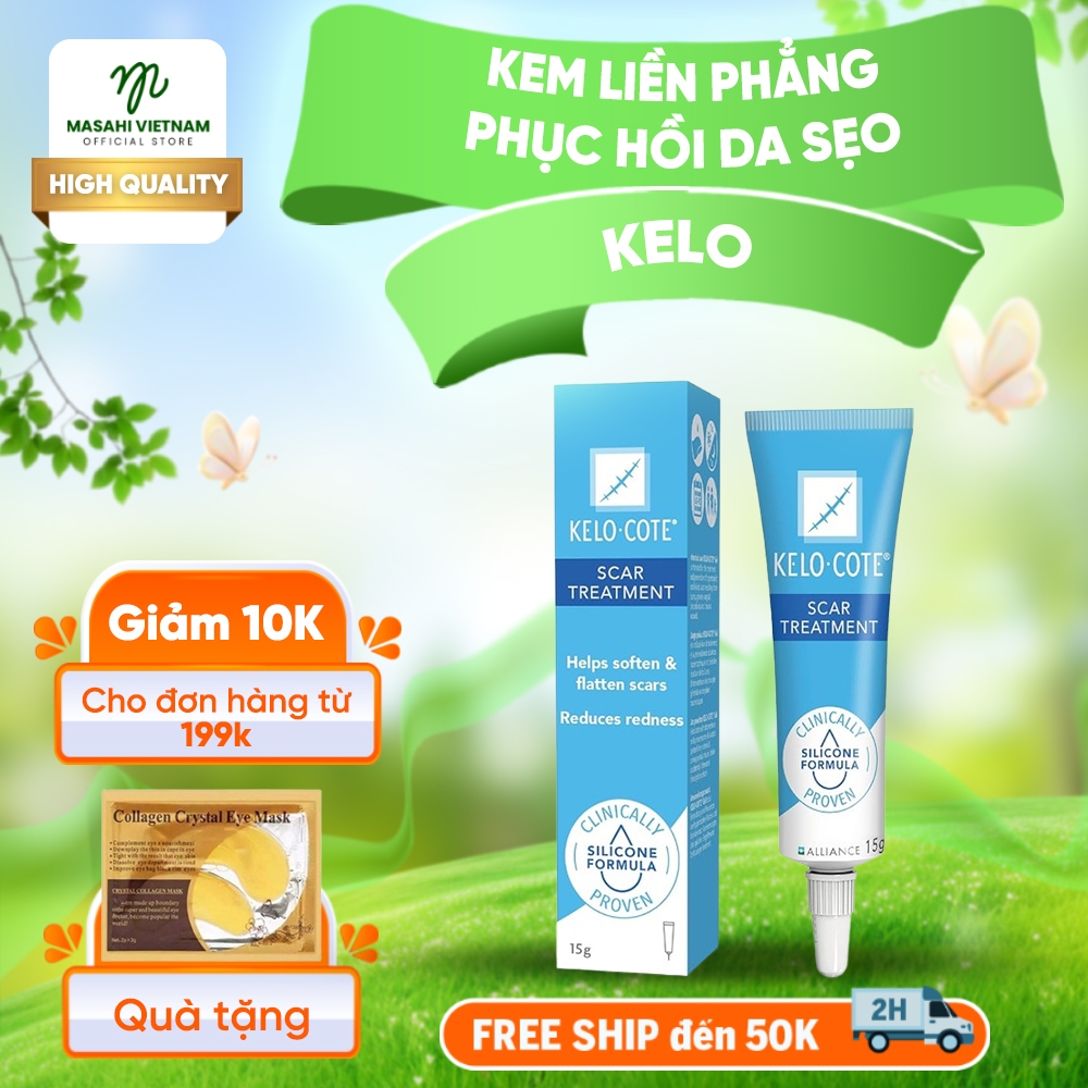 Kem Liền Phẳng Sẹo KELO - Kem Bôi Sẹo KELO-COTE Phục Hồi Da Sẹo, Liền Sẹo Khử Thâm, Sẹo Lồi, Phẫu Th