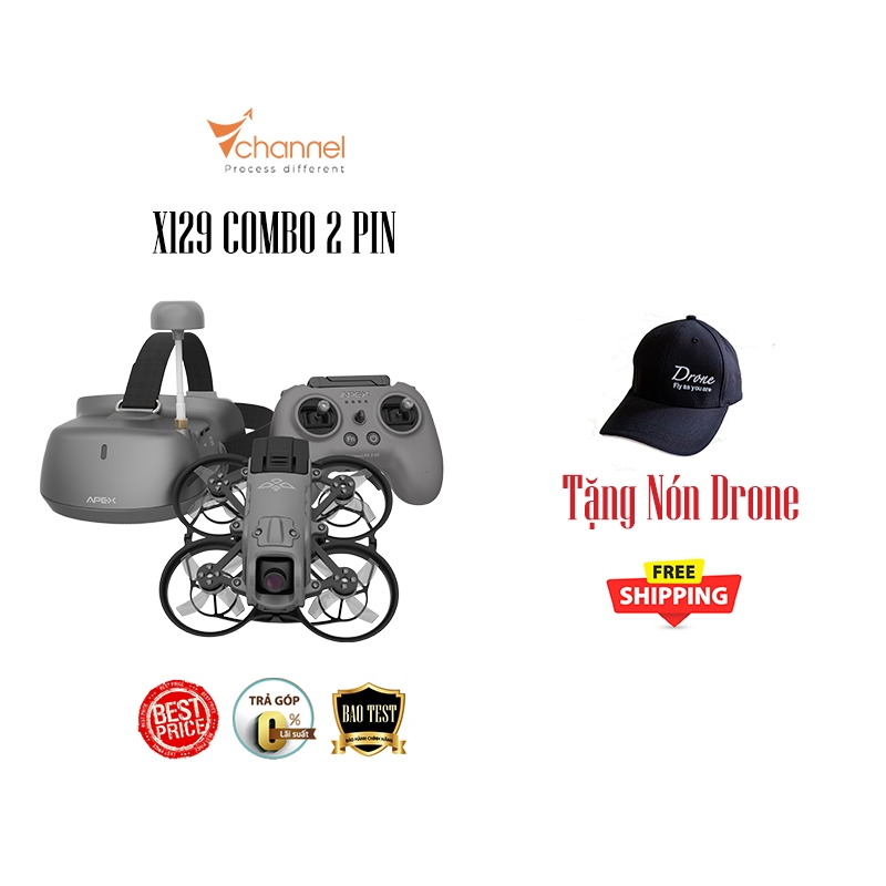 FPV Racing Drone APEX X129 / X122 combo 2 pin chính hãng [Tặng kèm nón DRONE]