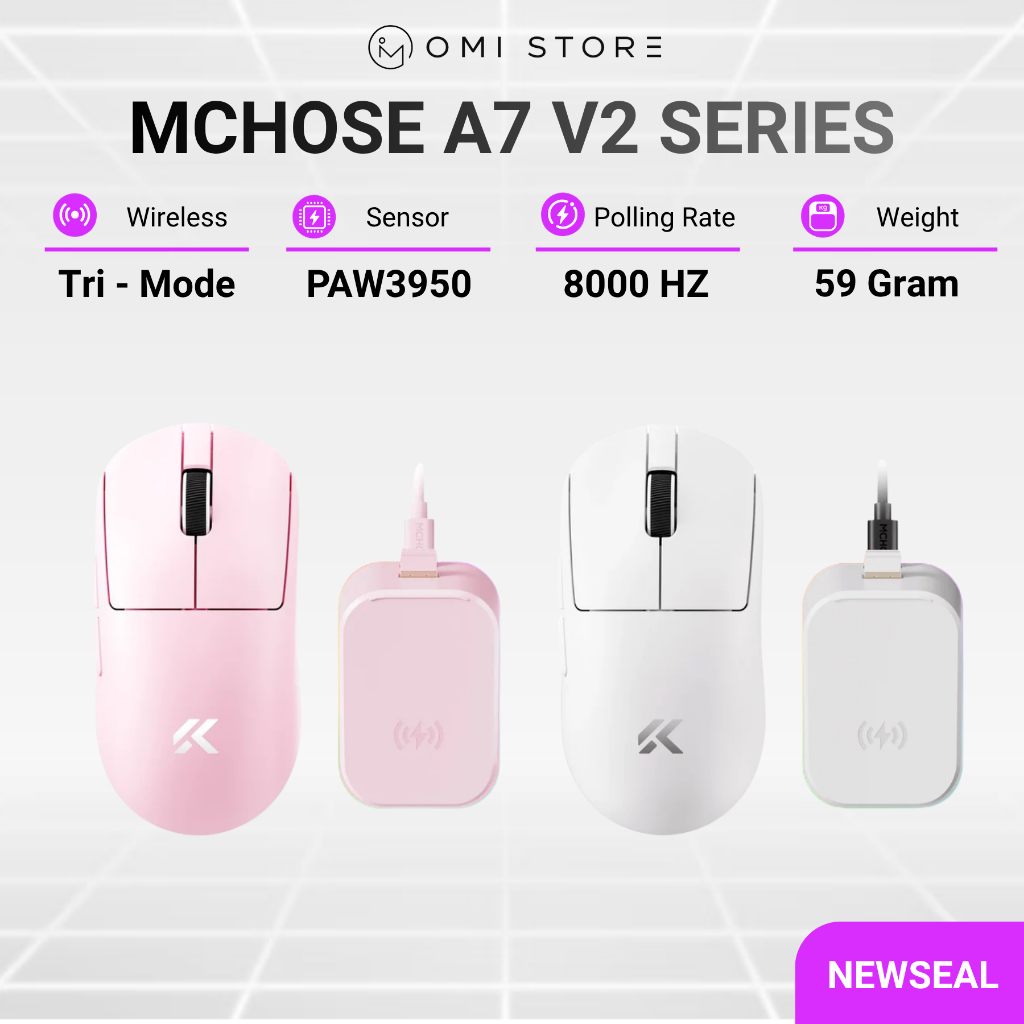 Chuột Gaming Không Dây Mchose A7 V2 Pro / A7V2 Pro Plus / A7V2 Ultra / A7V2 Ultra Plus - BH12T