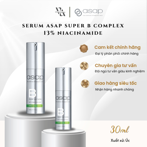 Serum ASAP Super B Complex 13% Niacinamide - Tinh chất phục hồi giảm thâm chống lão hóa