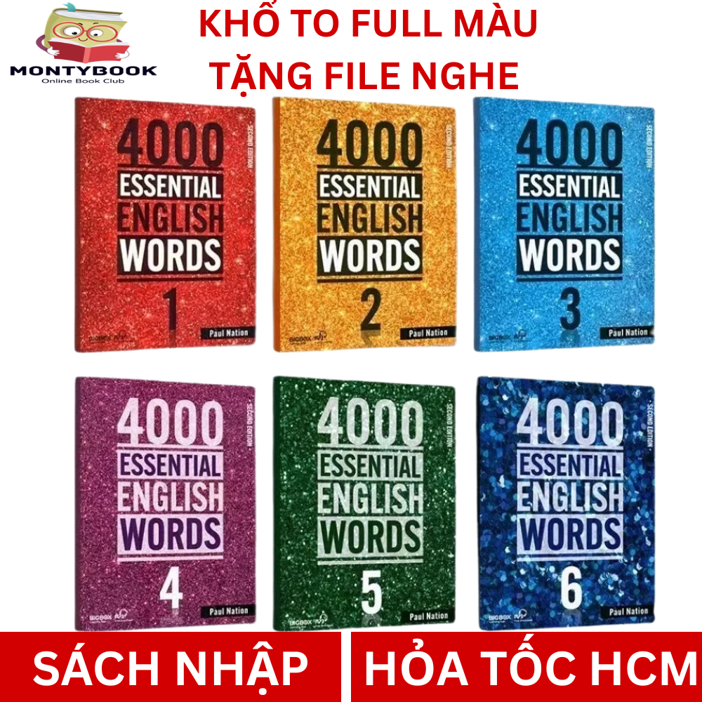 Sách - 4000 Essential English Words – 6 Books + AUDIO| Bản Nhập Khẩu, Sách học từ vựng