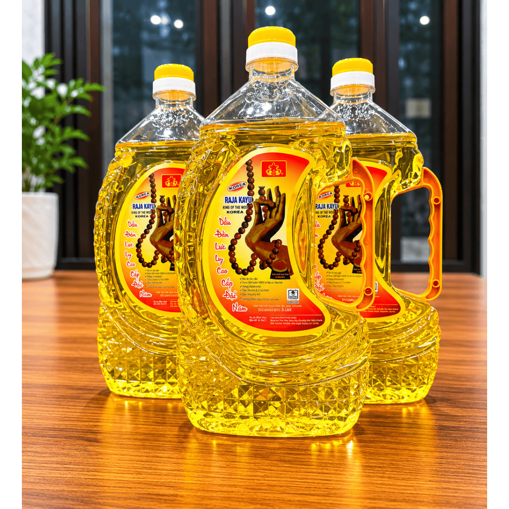 Combo 3 Chai Dầu Lưu Ly Cát Tường thắp đèn không mùi không khói loại 1kg(1400ml)