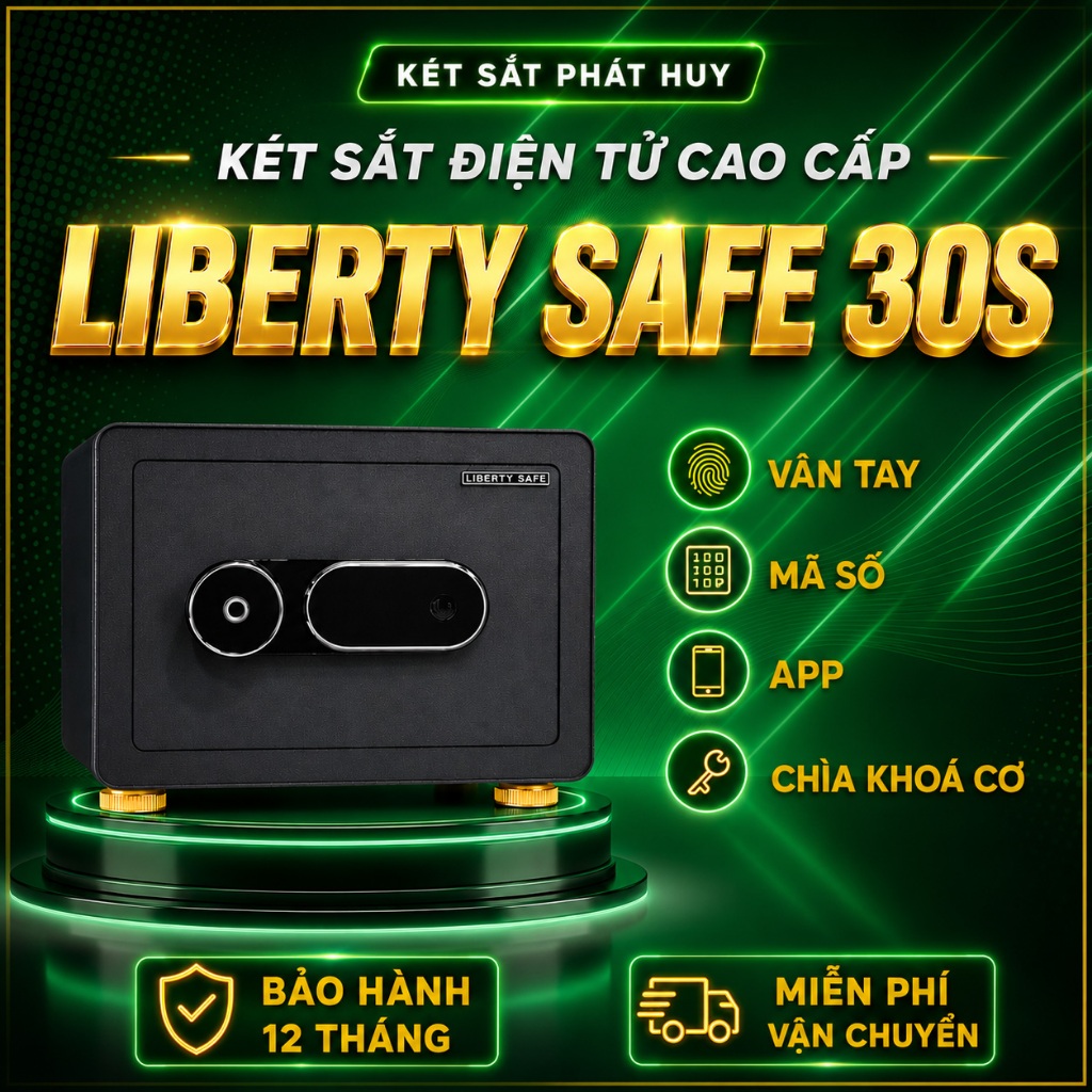 KÉT SẮT LIBERTY LB30S CHÍNH HÃNG - Két Sắt Mini Thông Minh Chống Trộm Cao Cấp