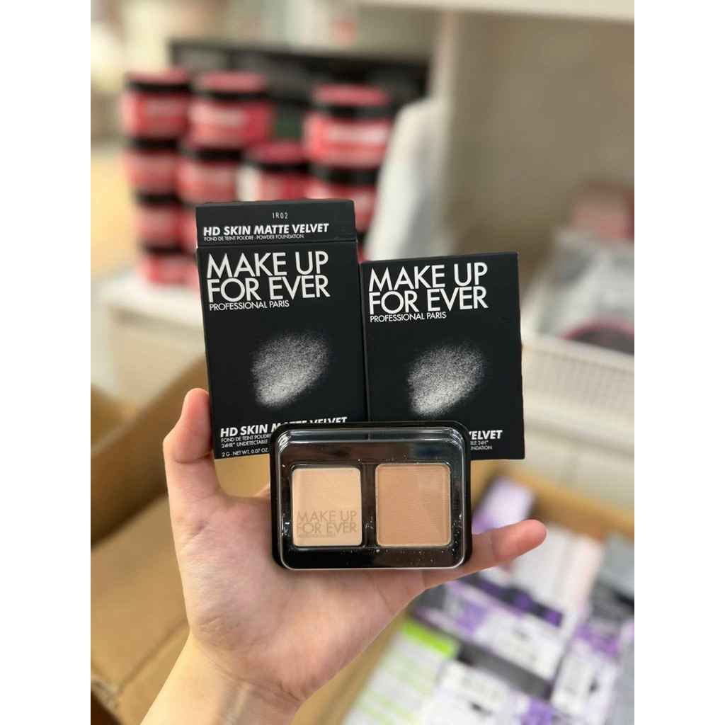 [CHÍNH HÃNG 100%] PHẤN PHỦ NÉN MUFE MAKEUP FOREVER HD SKIN MATTE VELVET MINI 2G FULLBOX #1R02