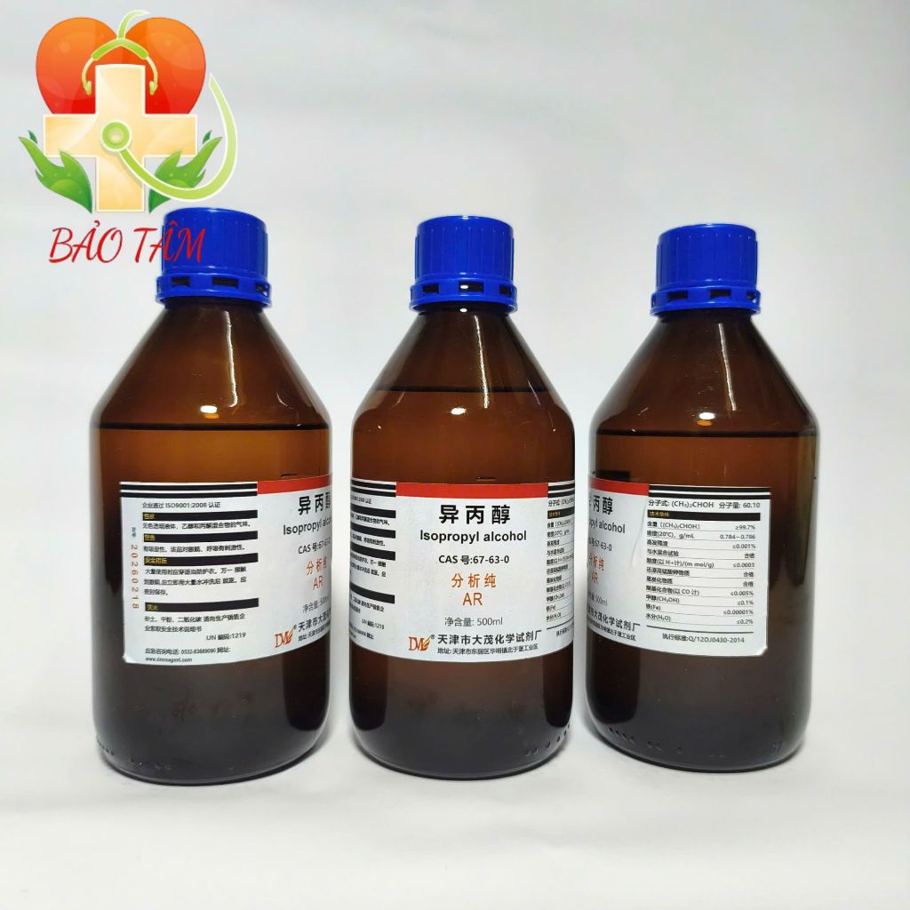 Chất Isopropyl alcohol IPA 2-propanol 99.7% C3H8O chai 500ml hoặc của DM,hoặc Ghtech