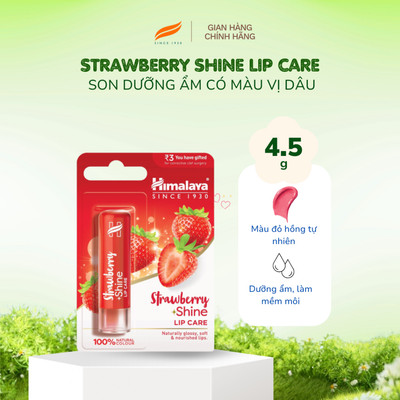 Son Dưỡng Môi Chiết Xuất Dâu Tây Himalaya Strawberry Shine Lip Care 4.5gm