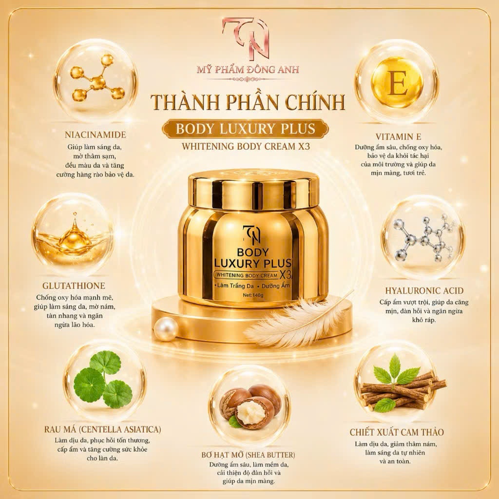 [HÀNG CHÍNH HÃNG] Kem Body Collagen X3 Luxury Plus – Đông Anh - Body Collagen X3 Luxury Plus