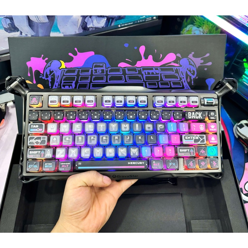 Bàn phím cơ GravaStar Mercury K1 Pro Special Edition – Cyberpunk , giá rẻ nhất thị trường