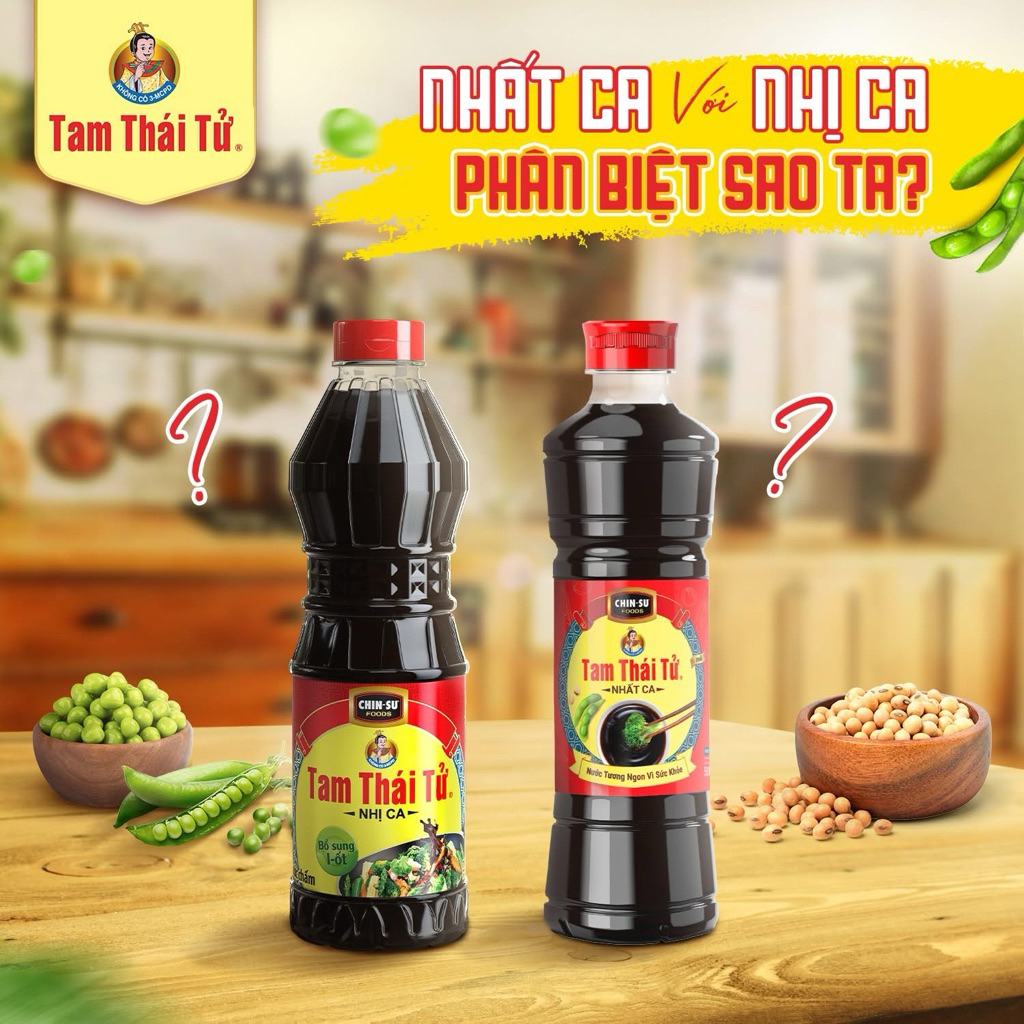 Nước tương tam thái tử nhất ca và nhị ca thơm ngon đậm vị