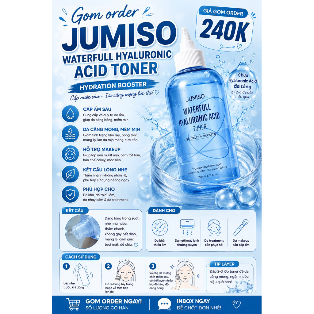 GOM ORDER TONER JUMISO WATERFULL HYALURONIC ACID