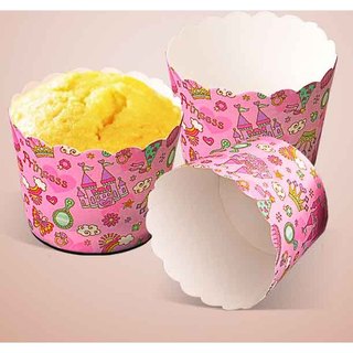Bộ 50 khuôn giấy cứng đường kính 6cm dùng làm bánh bông lan, cupcake (giao màu ngẫu nhiên)