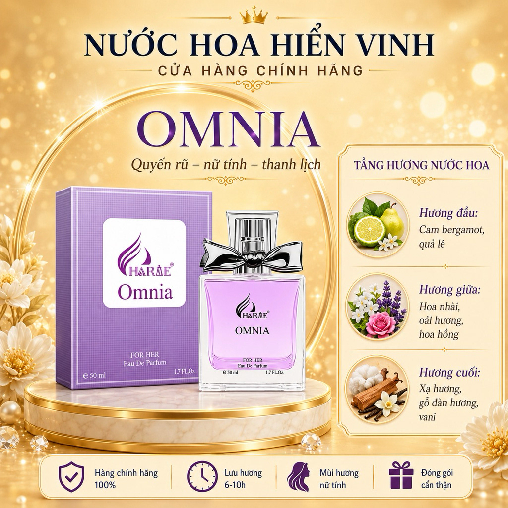 Nước Hoa charme Omnia 50ml ngọt ngào tiểu thư