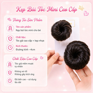Búi Tóc Giả Mini Cho Bé Dạng Kẹp Cao Cấp Siêu Đáng Yêu Dễ Sử Dụng