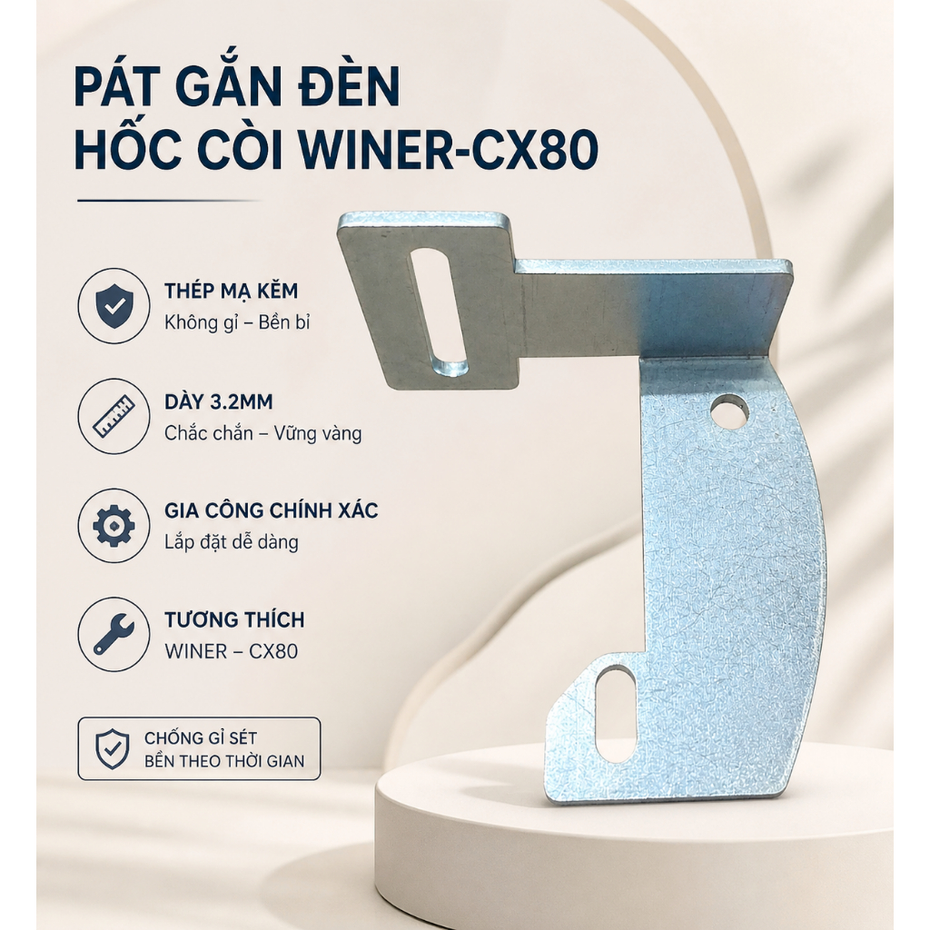 PÁT GẮN CX80 CHO HỐC CÒI WINER-X.