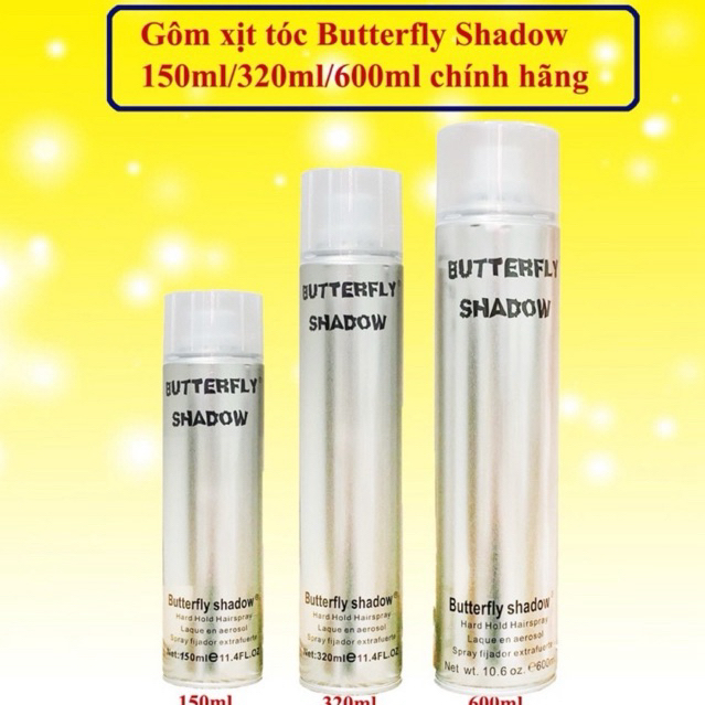 Gôm Xịt Tóc Butterfy Shadow 320ML