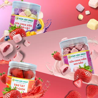 Combo Sữa Chua Viên Mix + Sữa Chua Viên Dâu + Dâu Tây Sấy Thăng Hoa Chua Ngọt Tự Nhiên
