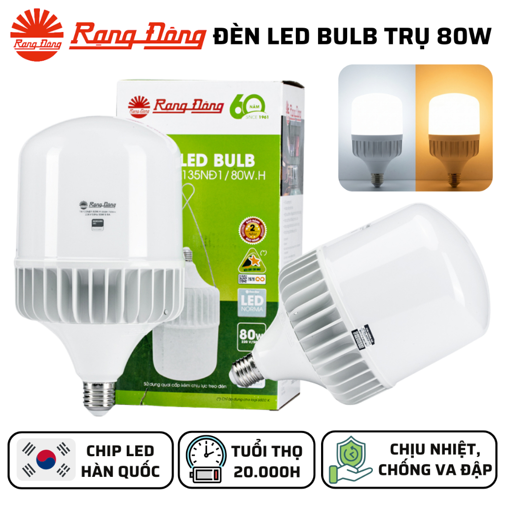 Bóng đèn nhôm đúc TR135ND/80W Rạng Đông