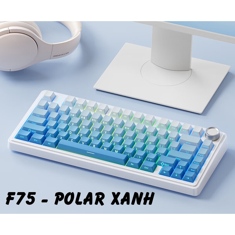 Bàn phím cơ Aula F75-3 mode kết nối- Mạch Xuôi - Hỗ trợ hotswap 5 pin -LED RGB - Có App -Full Foam . | BigBuy360 - bigbuy360.vn