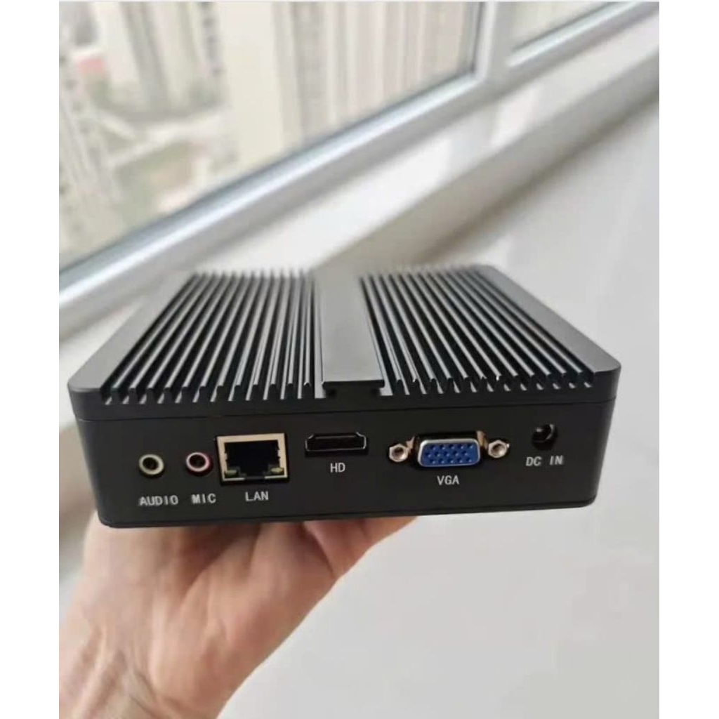 PC Công Nghiệp Vỏ Nhôm Tĩnh Điện Nguyên Khối CPU J1800-8G-128G