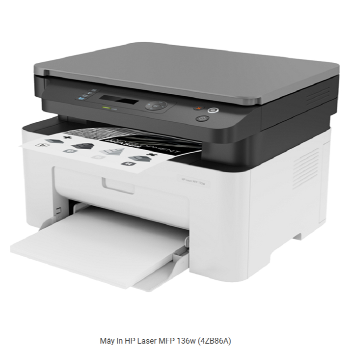 Máy in Laser trắng đen đa năng HP 136w (In, Copy, Scan, Wifi) _ 4ZB86A
